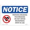 Signmission OSHA Notice Sign, 5" Height, 7" Width, NOTICE Pacemakers Do Not Enter Microwave Oven Sign, Landscape OS-NS-D-57-L-16317 - alternate 1